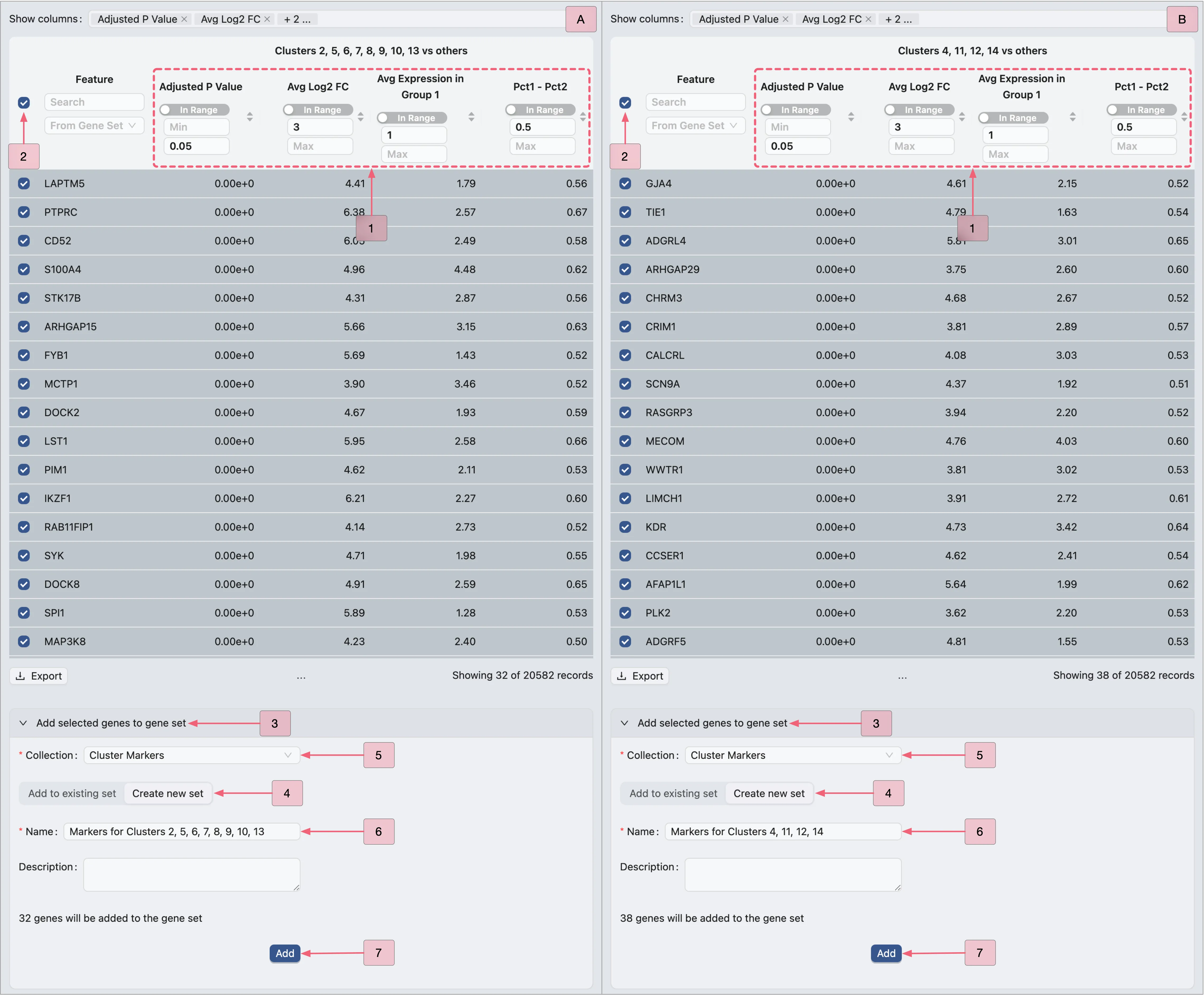 Filtering The DE Analysis Results Table of The Second and The Third Analyses