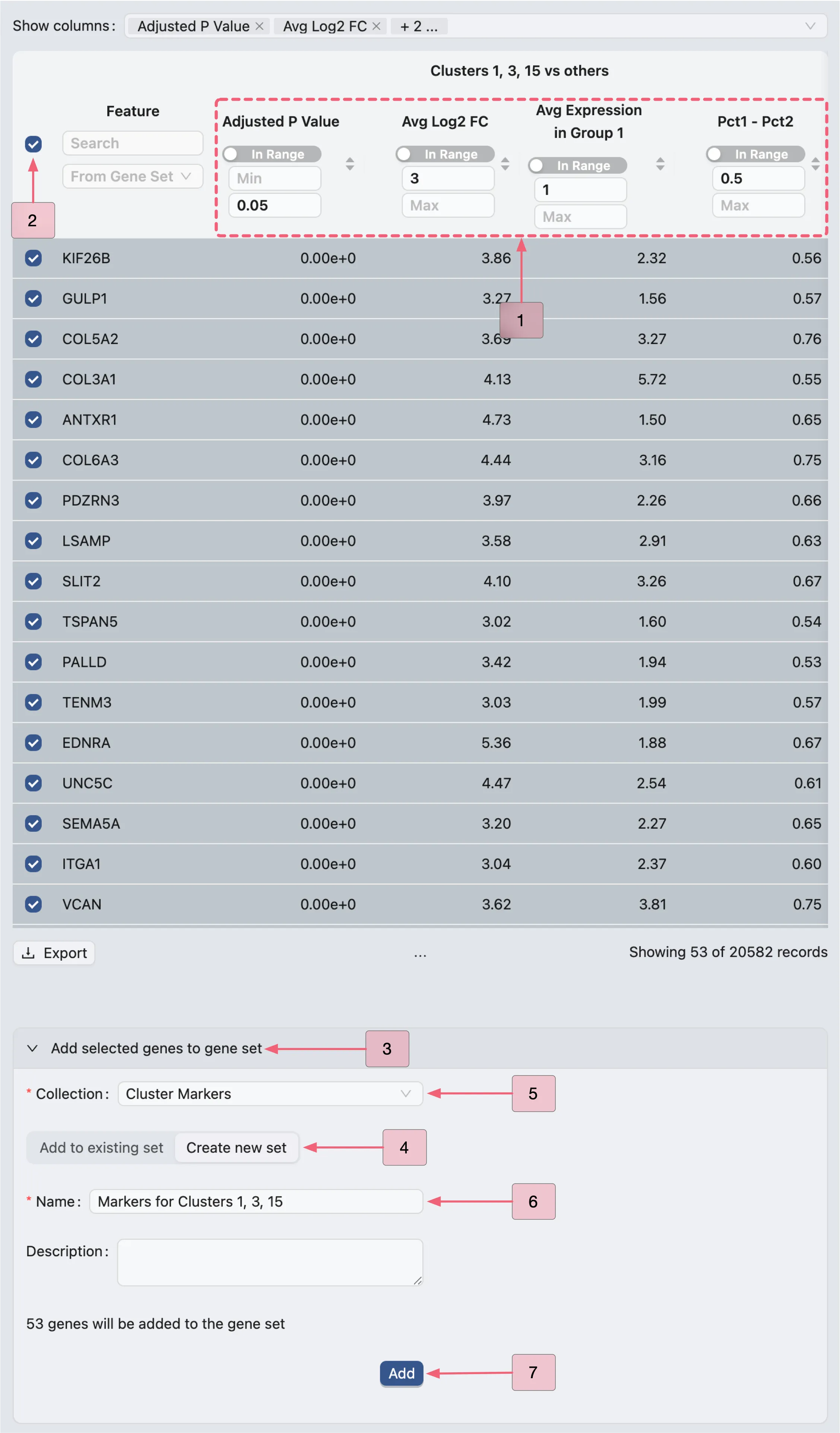 Filtering The DE Analysis Results Table of The First Analysis