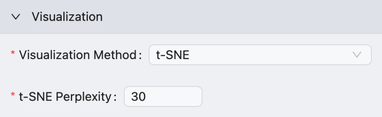 t-SNE Visualization Panel